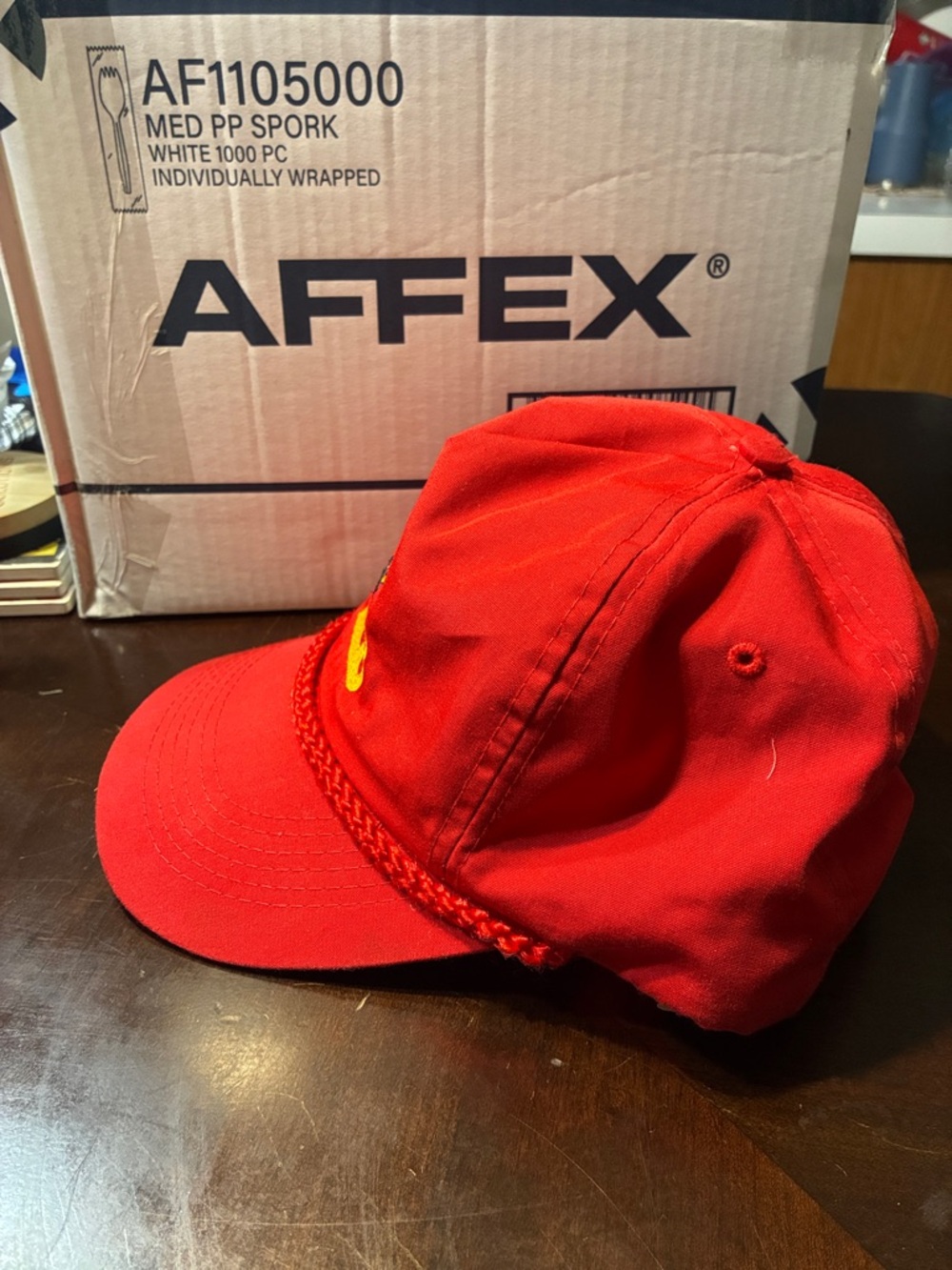 AFF Red WCS Embroidered Rope-Trim Cap - Picture 3 of 11
